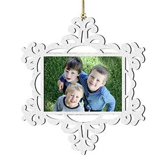 Snowflake Ornament Picture Frame Ornament For Photo By G. Debrekht