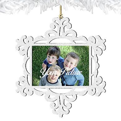 Snowflake Ornament Picture Frame Ornament For Photo By G. Debrekht