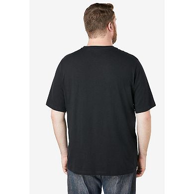 Kingsize Men's Big & Tall Shrink-less Lightweight Pocket Crewneck T-shirt