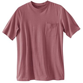 Kingsize Men's Big & Tall Shrink-less Lightweight Pocket Crewneck T-shirt