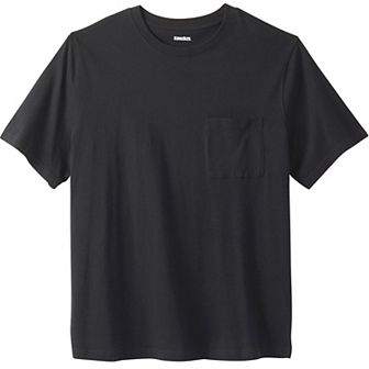 Kingsize Men's Big & Tall Shrink-less Lightweight Pocket Crewneck T-shirt