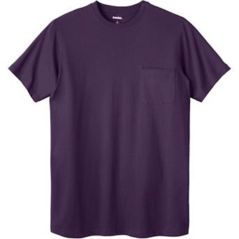 Kingsize Men's Big & Tall Shrink-less Lightweight Pocket Crewneck T-shirt