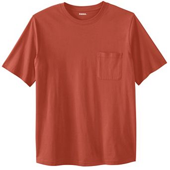 Kingsize Men's Big & Tall Shrink-less Lightweight Pocket Crewneck T-shirt