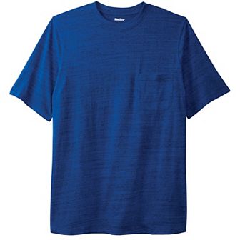 Kingsize Men's Big & Tall Shrink-less Lightweight Pocket Crewneck T-shirt
