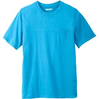 Kingsize Men's Big & Tall Shrink-less Lightweight Pocket Crewneck T-shirt