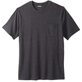 Kingsize Men's Big & Tall Shrink-less Lightweight Pocket Crewneck T-shirt