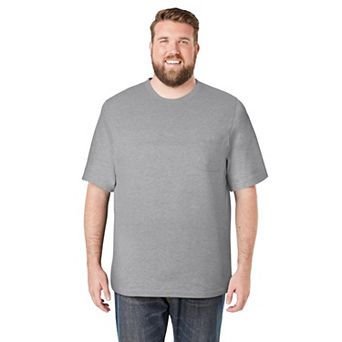 Kingsize Men's Big & Tall Shrink-less Lightweight Pocket Crewneck T-shirt