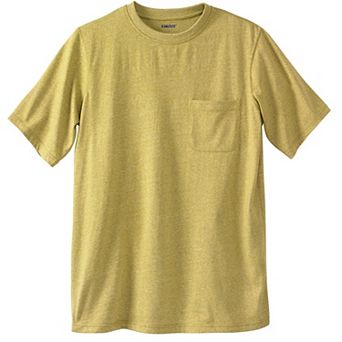 Kingsize Men's Big & Tall Shrink-less Lightweight Pocket Crewneck T-shirt