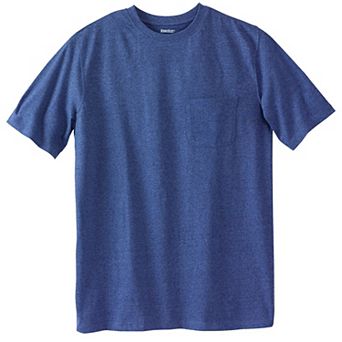 Kingsize Men's Big & Tall Shrink-less Lightweight Pocket Crewneck T-shirt