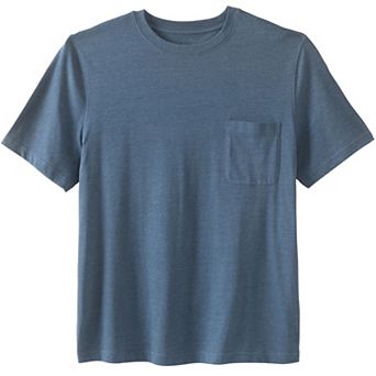 Kingsize Men's Big & Tall Shrink-less Lightweight Pocket Crewneck T-shirt