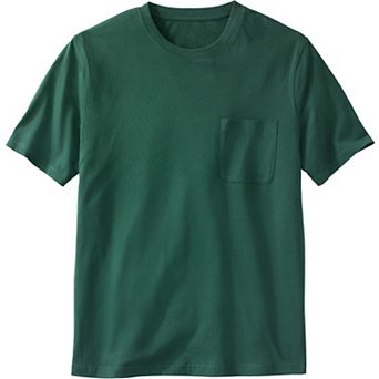 Kingsize Men's Big & Tall Shrink-less Lightweight Pocket Crewneck T-shirt
