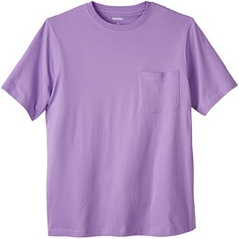 Kingsize Men's Big & Tall Shrink-less Lightweight Pocket Crewneck T-shirt