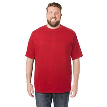 Kingsize Men's Big & Tall Shrink-less Lightweight Pocket Crewneck T-shirt
