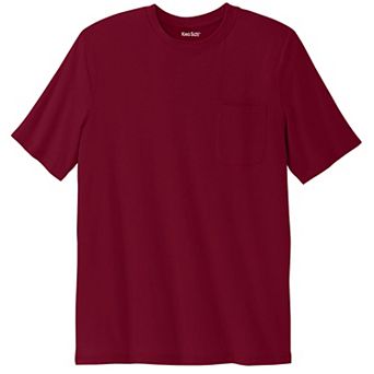 Kingsize Men's Big & Tall Shrink-less Lightweight Pocket Crewneck T-shirt