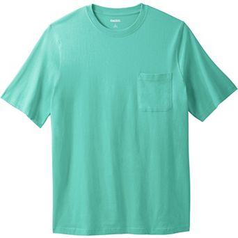Kingsize Men's Big & Tall Shrink-less Lightweight Pocket Crewneck T-shirt