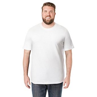 Kingsize Men's Big & Tall Shrink-less Lightweight Pocket Crewneck T-shirt