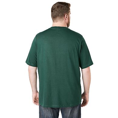 KingSize Men's Big & Tall Shrink-Less Lightweight V-Neck Pocket T-Shirt
