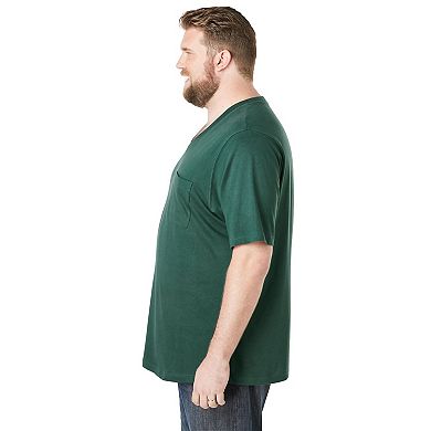 KingSize Men's Big & Tall Shrink-Less Lightweight V-Neck Pocket T-Shirt