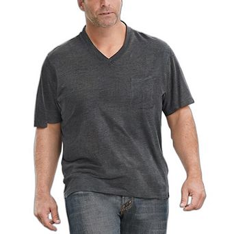 KingSize Men's Big & Tall Shrink-Less Lightweight V-Neck Pocket T-Shirt