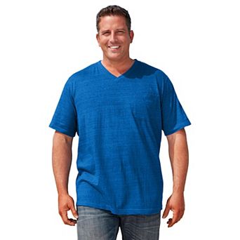 KingSize Men's Big & Tall Shrink-Less Lightweight V-Neck Pocket T-Shirt