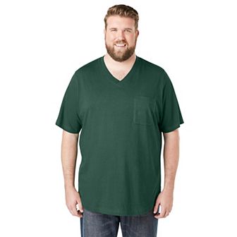 KingSize Men's Big & Tall Shrink-Less Lightweight V-Neck Pocket T-Shirt