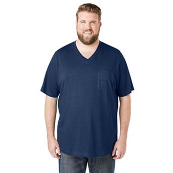 KingSize Men's Big & Tall Shrink-Less Lightweight V-Neck Pocket T-Shirt