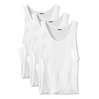 KingSize Men's Big & Tall Ribbed Cotton Tank Undershirt 3-Pack