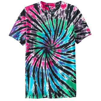 KingSize Men's Big & Tall Lightweight Longer-Length Tie-Dye Crewneck Tee