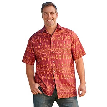 Kingsize Men's Big & Tall Easy Care Woven Sport Shirt