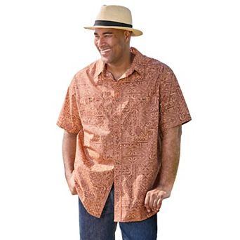 KingSize Men's Big & Tall Easy Care Woven Sport Shirt