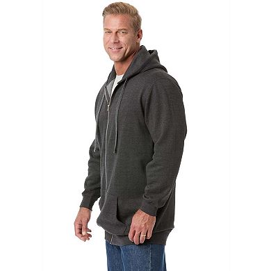 KingSize Men's Big & Tall Longer-Length Fleece Full Zip Hoodie