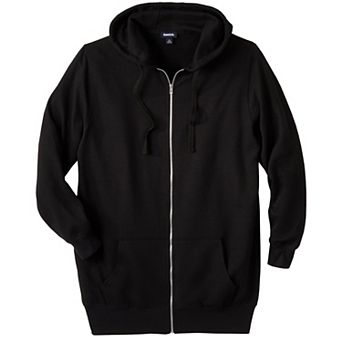 KingSize Men's Big & Tall Longer-Length Fleece Full Zip Hoodie