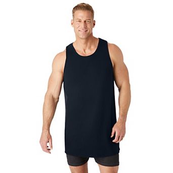 Kingsize Men's Big & Tall Longer Length Ribbed Cotton Tank