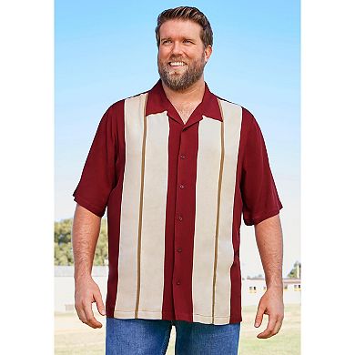 KingSize Men's Big & Tall Colorblock Camp Shirt