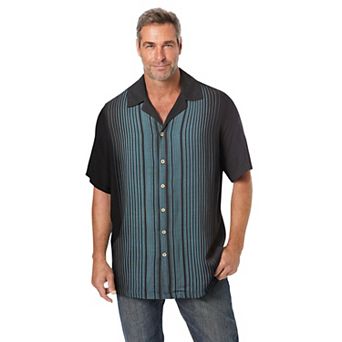 KingSize Men's Big & Tall Colorblock Camp Shirt