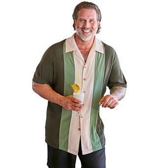 KingSize Men's Big & Tall Colorblock Camp Shirt