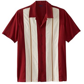 Kingsize Men's Big & Tall Colorblock Camp Shirt
