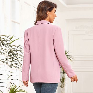 Blazers For Women Business Casual Long Sleeves Work Professional Suits Dressy Jackets With Pocket