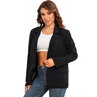 Blazers For Women Business Casual Long Sleeves Work Professional Suits Dressy Jackets With Pocket
