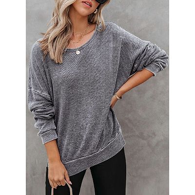 Missky 3/4 Bell Sleeve Tunic Tops For Women Casual Lace Work