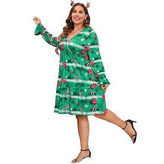 Womens Casual V Neck A Line Swing Wrap Maternity Dress Flowy Midi Maternity Dress