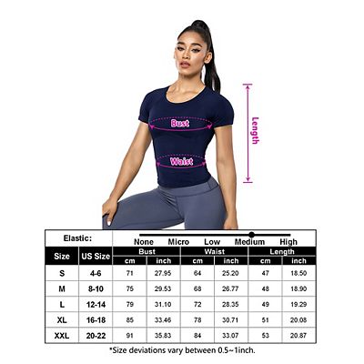 Workout Crop Tops For Women Short Sleeve Workout Shirts For Running Gym Yoga Athletic Exercise
