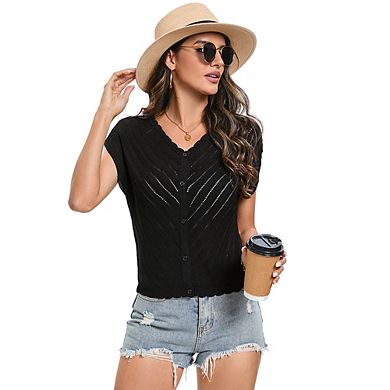 Women's V-neck Sleeveless Knit Sweater Vest Casual Solid Tank Top