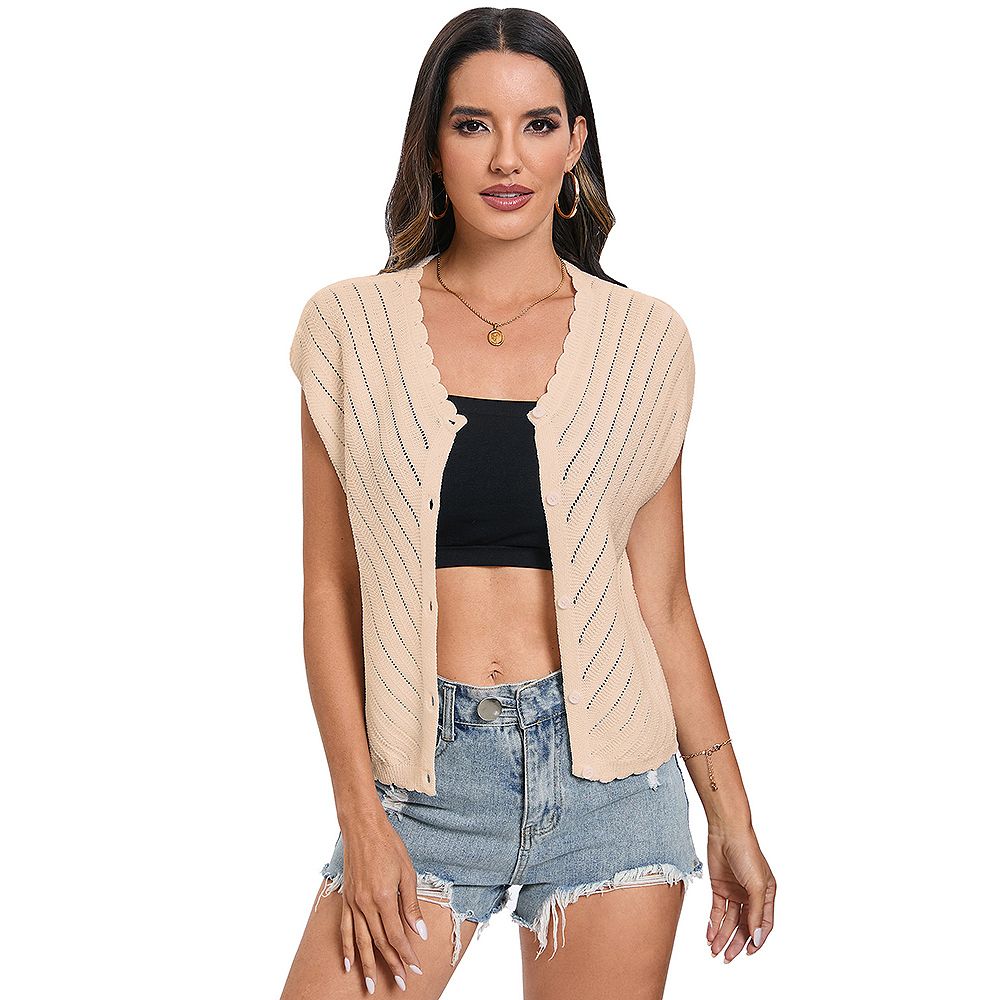 V-Neck Knit Sleeveless Top main image 0
