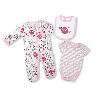 Baby Girls 3 pc Fox Layette