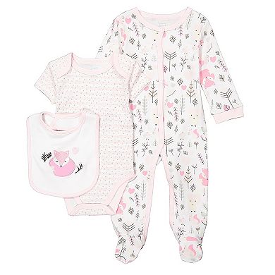 Baby Girls 3 Piece Fox Layette
