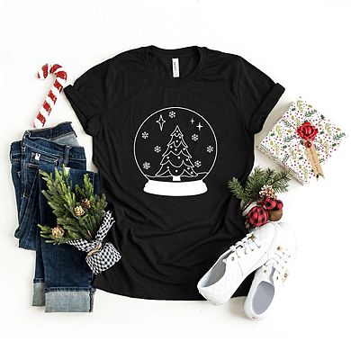 Christmas Snow Globe Short Sleeve Graphic Tee