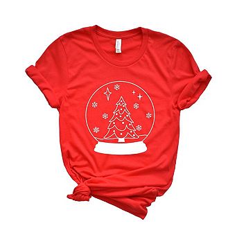 Christmas Snow Globe Short Sleeve Graphic Tee