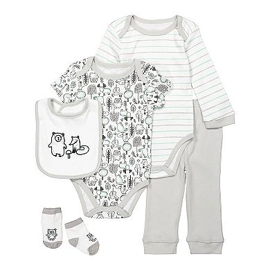 Baby Boys And Girls 5 Piece Woodland Layette