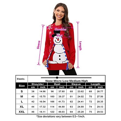 Ugly Christmas Sweater For Women Funny Xmas Snowflake Snowman Sweaters